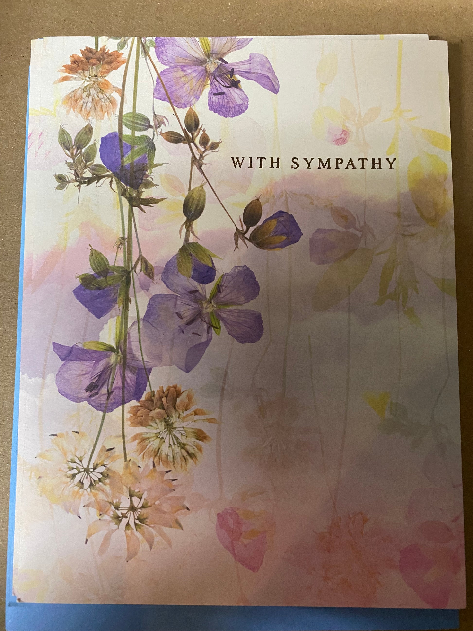 Greeting Card With Sympathy Floral