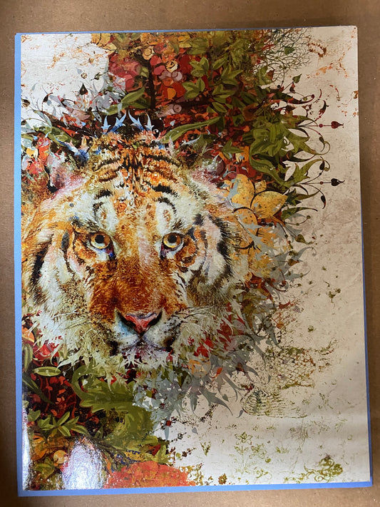 Greeting Card Tiger Peeking