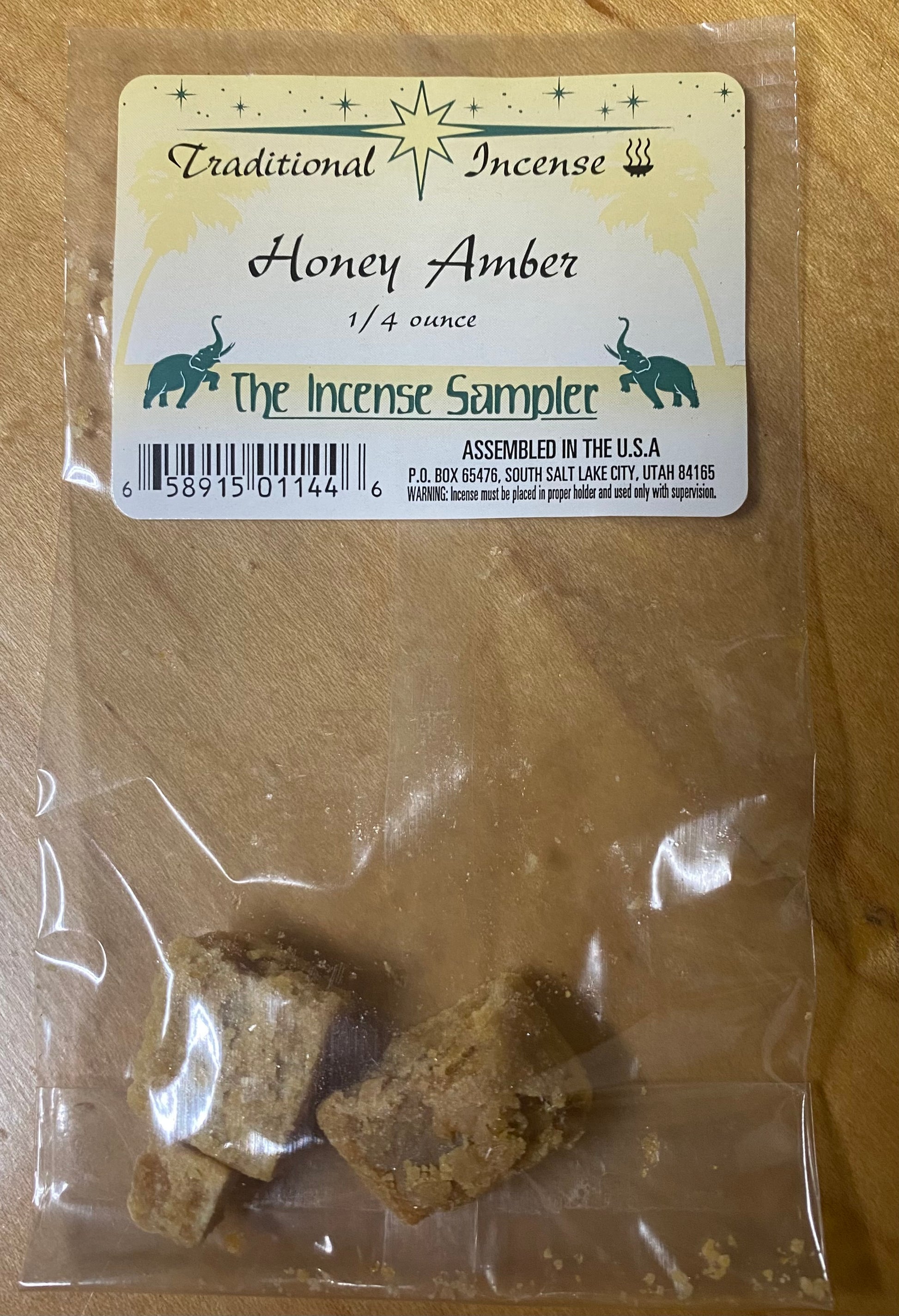 Honey Amber Resin 1/4 oz pack