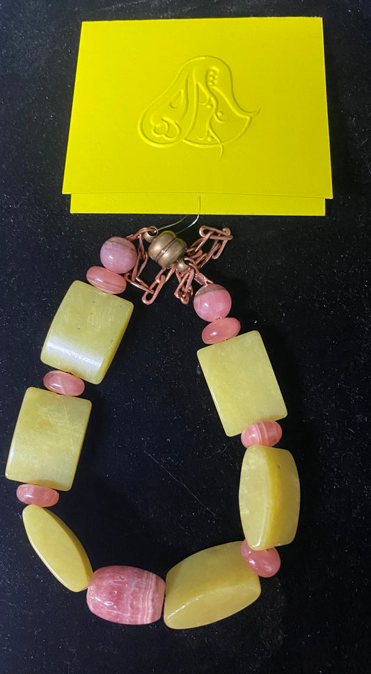 Bracelet Rhodochrosite Jade