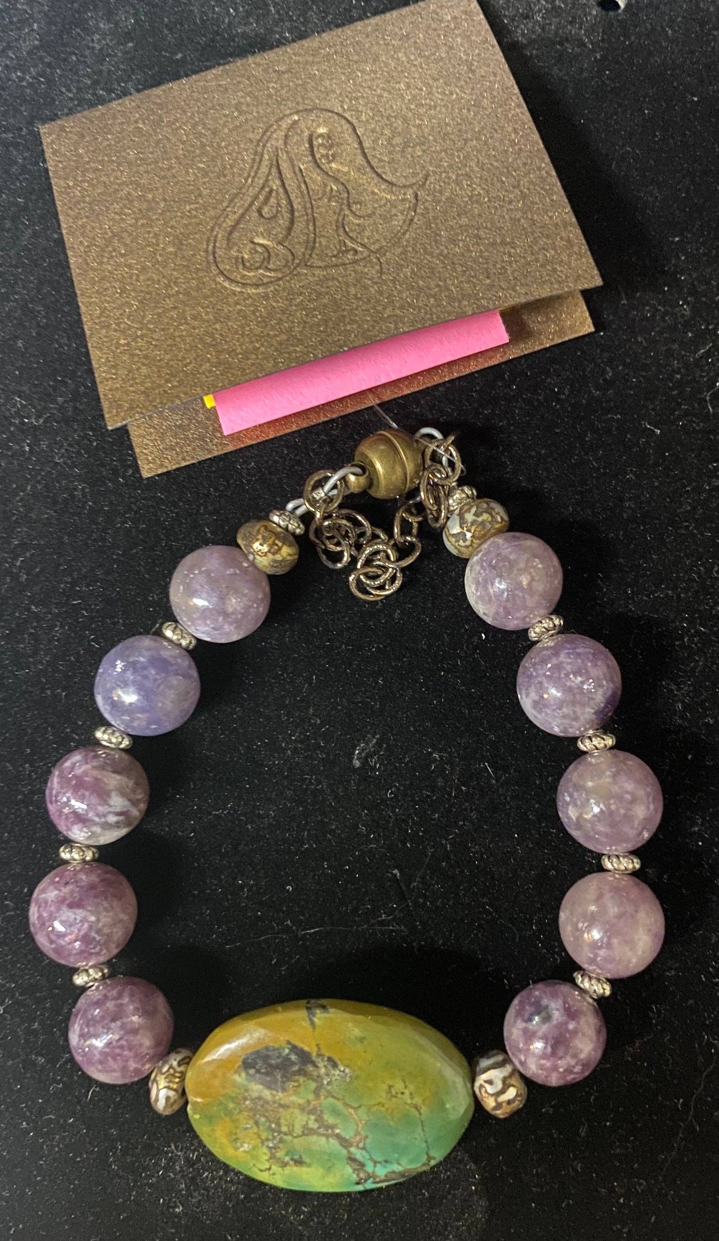 Bracelet Lepidolite Turquoise