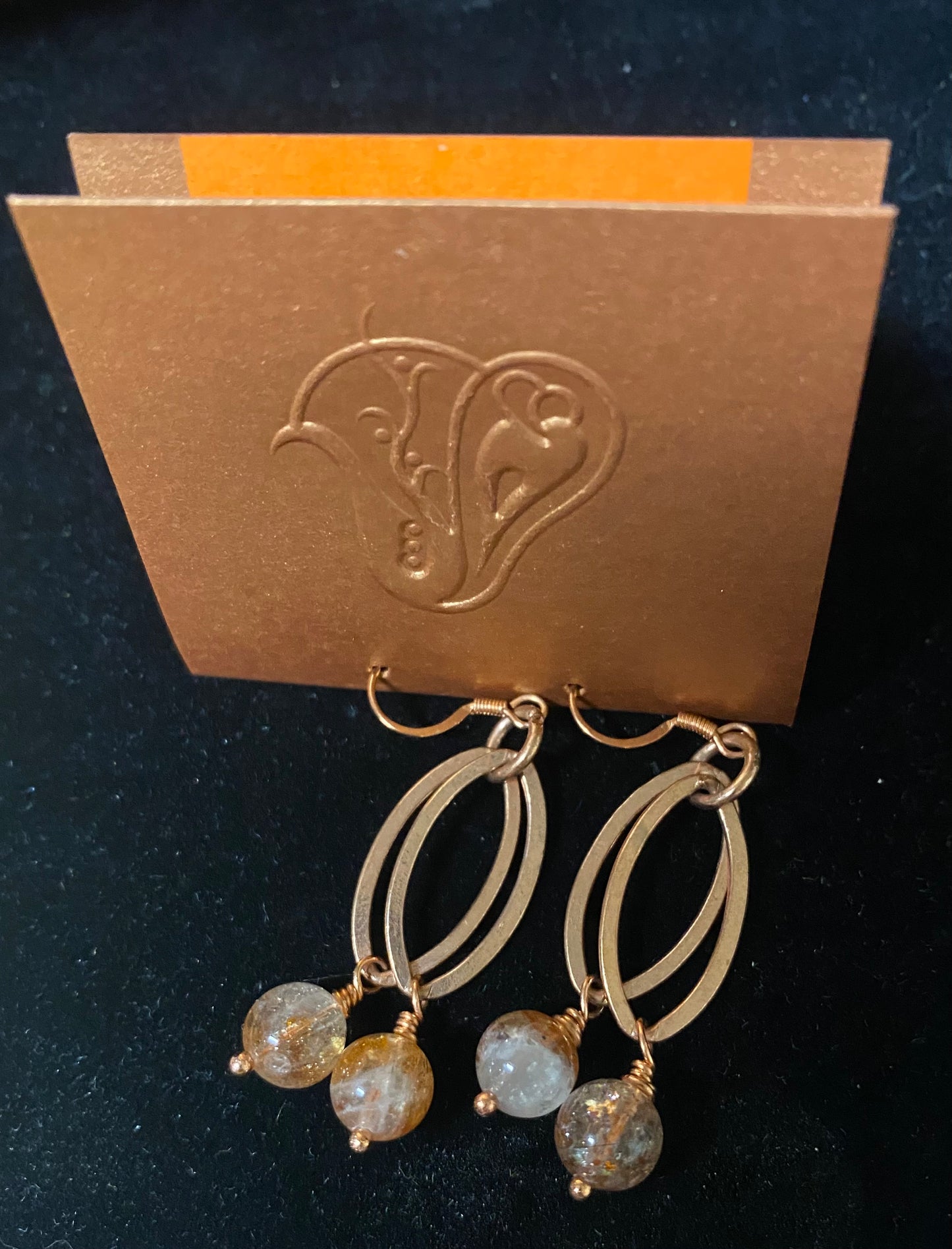 Earrings Sunstone Copper