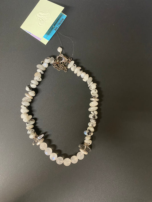 Necklace Moonstone Fresh Water Pearls