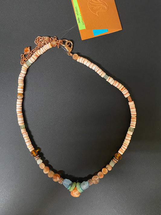 Necklace Jade Turquoise Sunstone