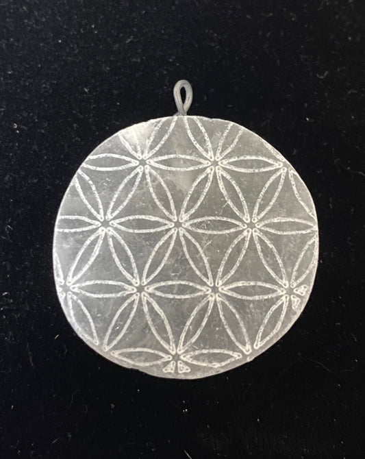 Pendant Selenite Flower of Life