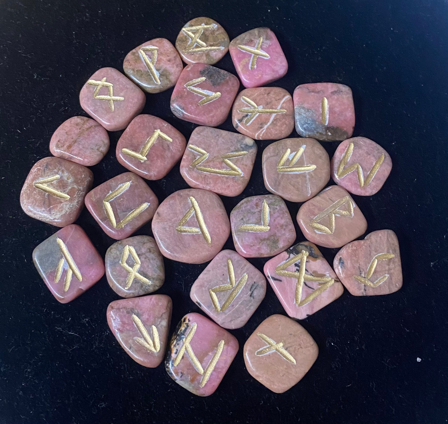Rune Set Rhodonite