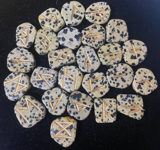 Rune Set Dalmatian Jasper