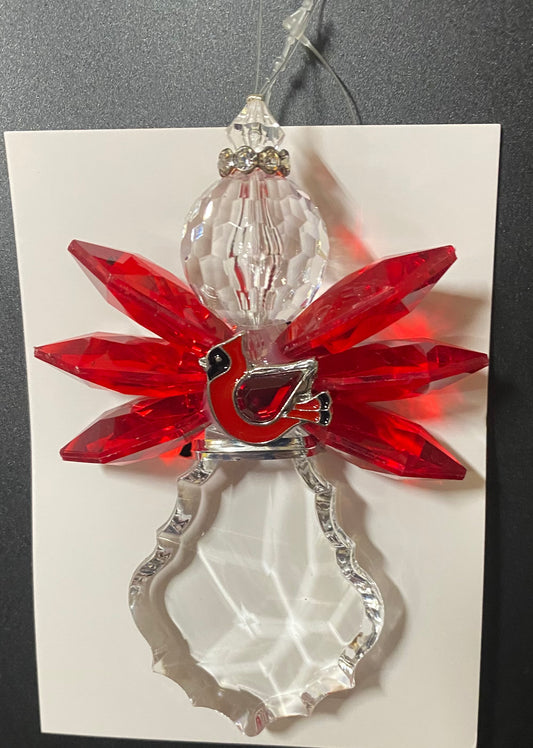 Ornament Cardinal Angel red