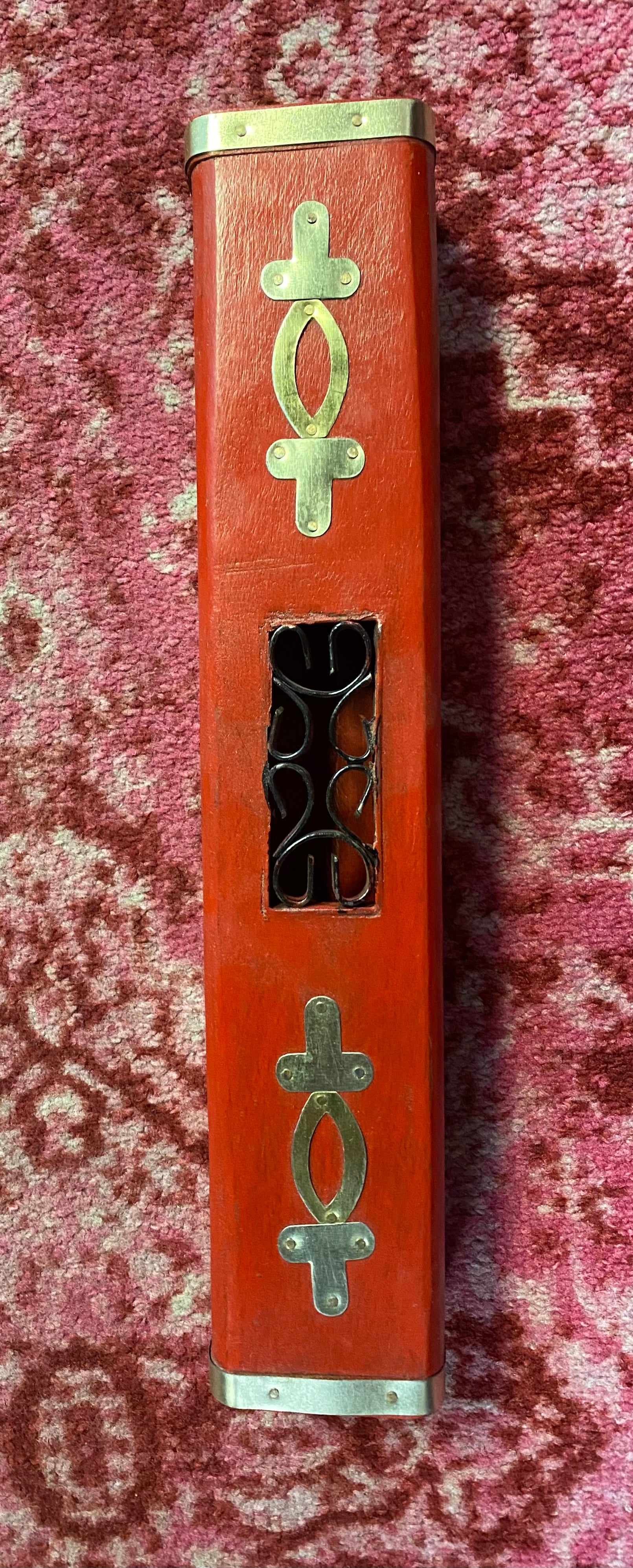 Incense Box Mango Wood Red