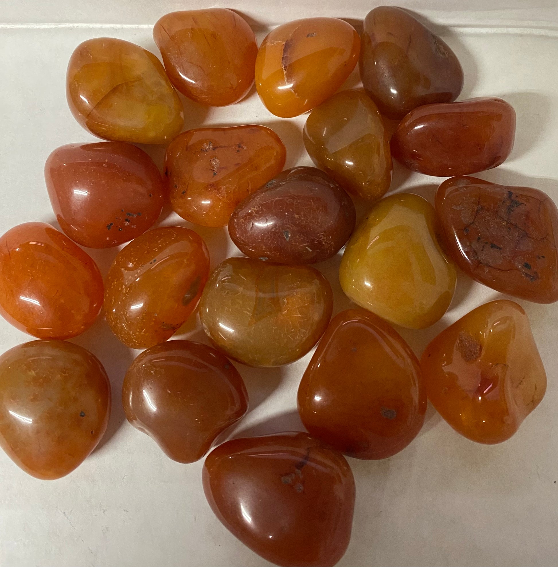 Large Carnelian on a white background