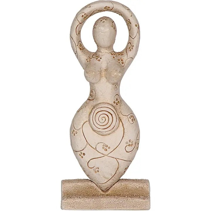 Statue Goddess Spiral Spring accents