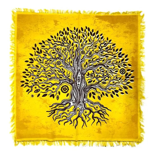 Altar Cloth Tree of Life Yellow 24 X 24