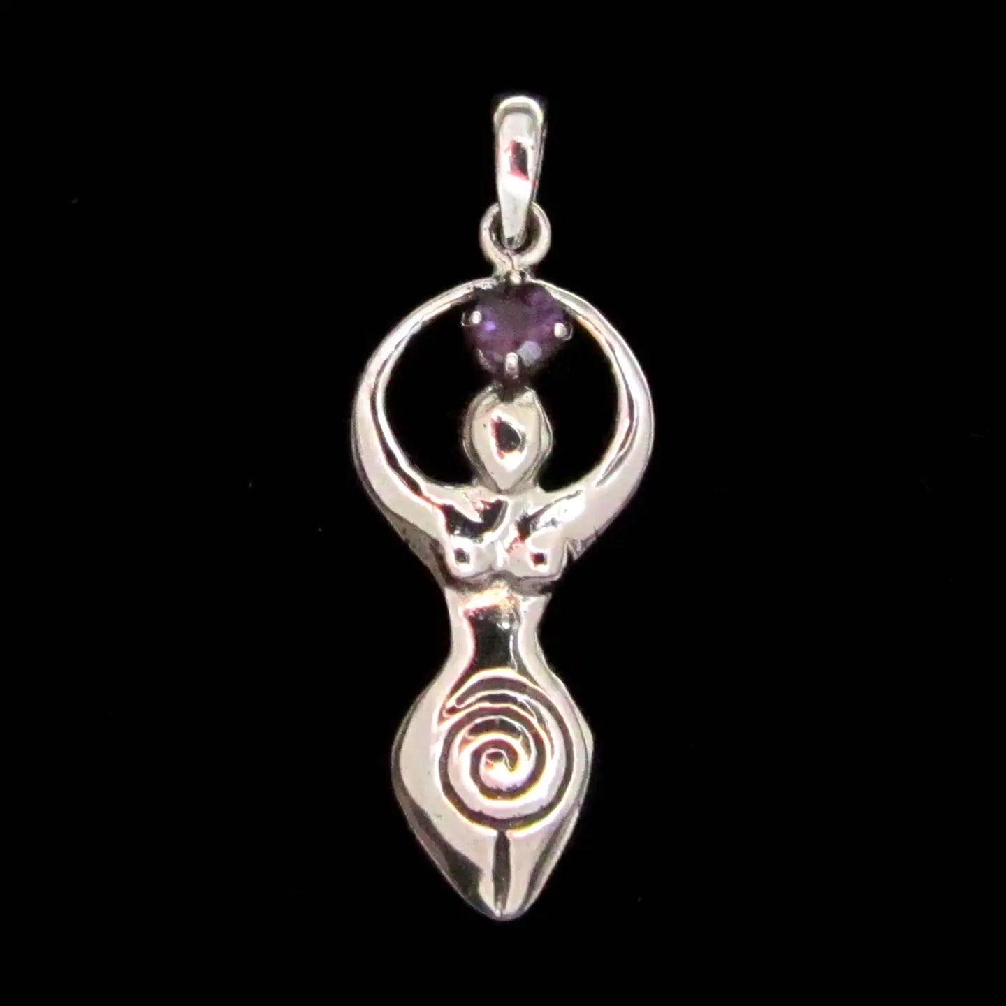 Pendant Goddess Spiral with Amethyst