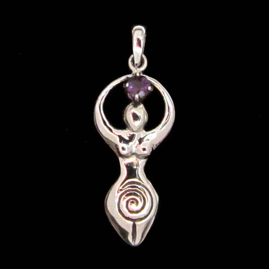 Pendant Goddess Spiral with Amethyst