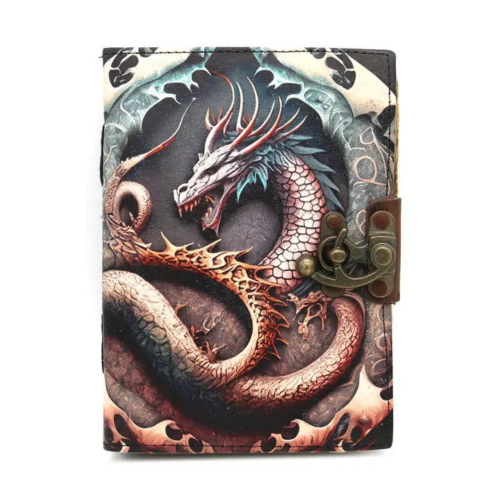 Leather Journal Dragon's Den 5 x 7 inch on white background