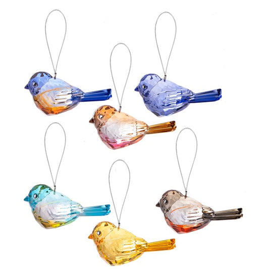 Ornament Birds Acrylic Assorted colors