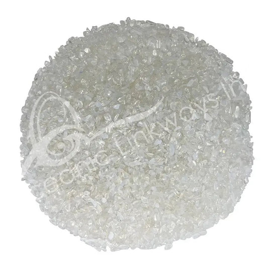 Opalite chips on a white background