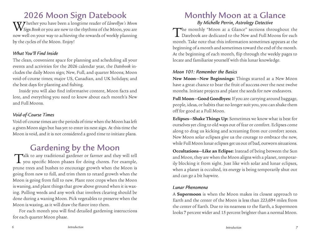 2026 Moon Sign Datebook