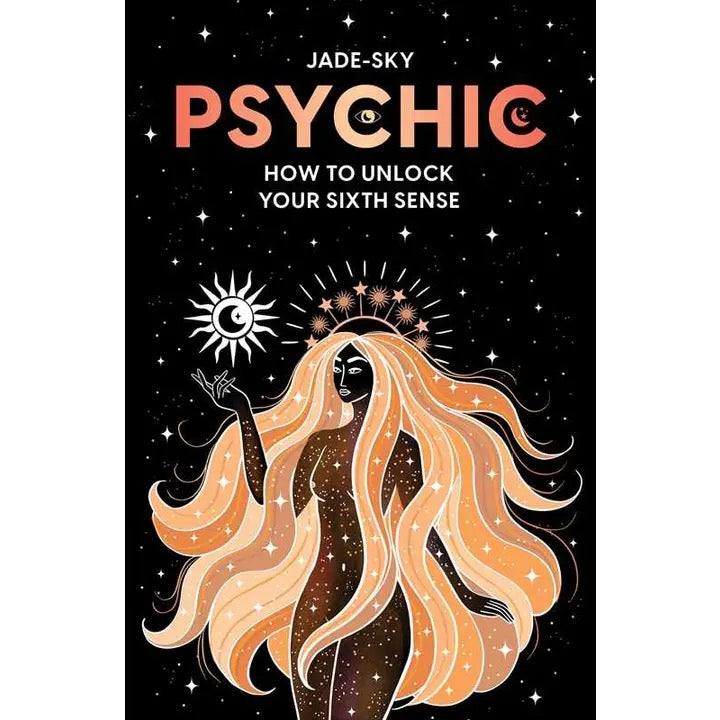 Psychic: How to Unlock Your Sixth Sense woman with starry hair book cover