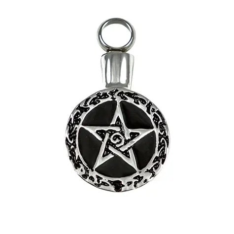 Pendant with pentagram design on a white background