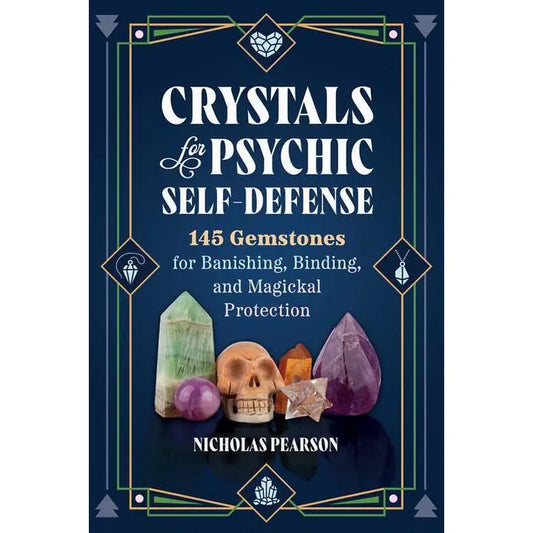 Crystals For Psychic Self-Defense book cover blue