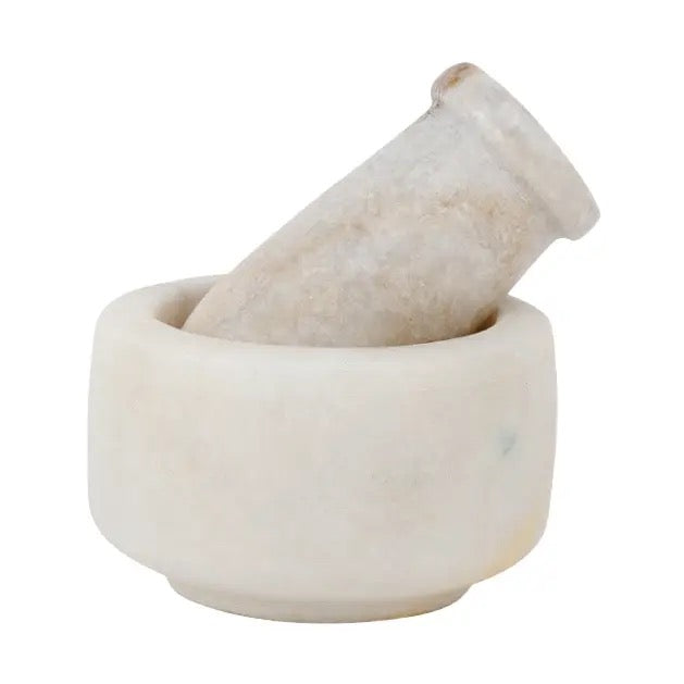 Mortar & Pestle White Marble 3 inches