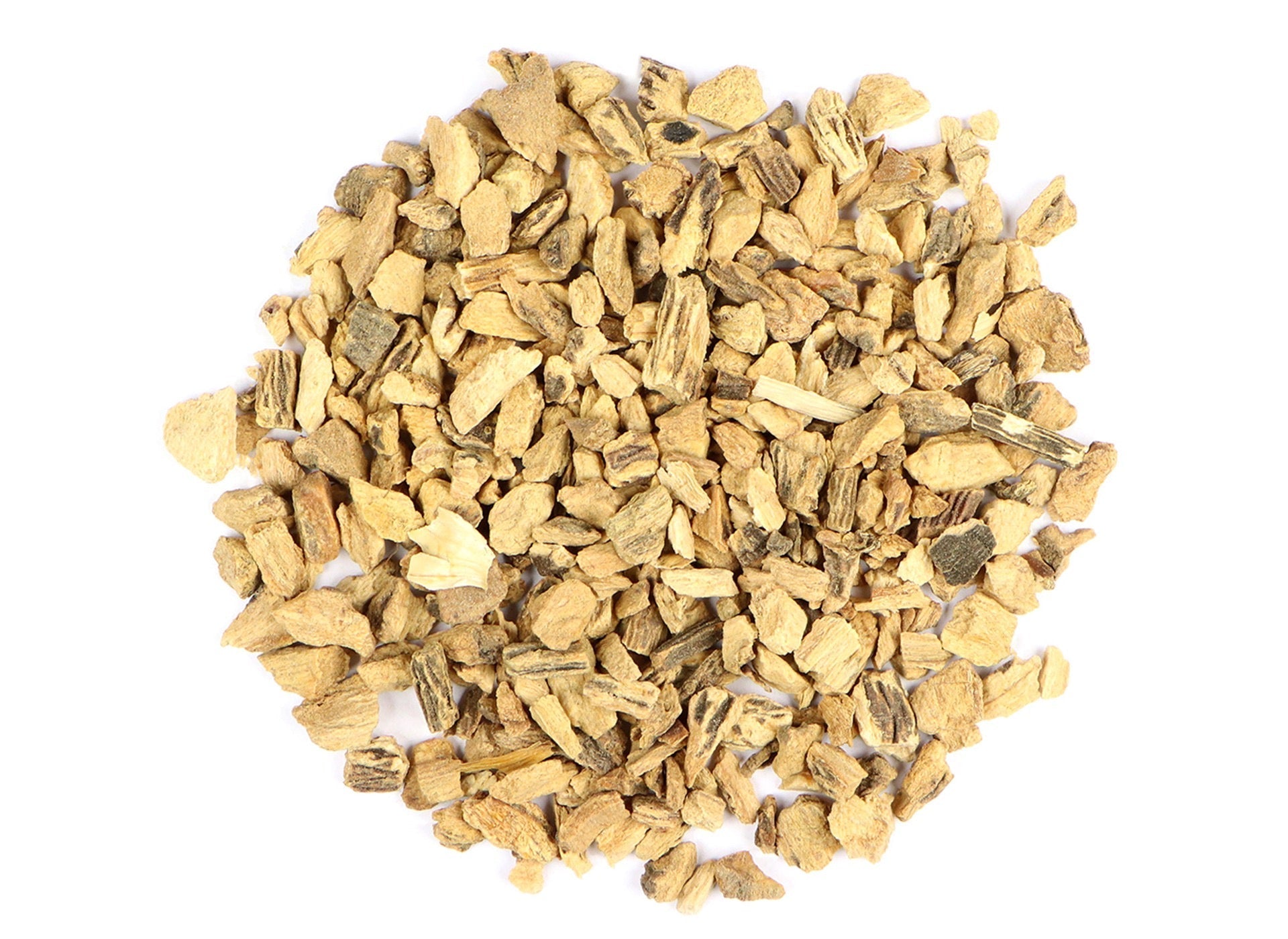 Gentian Root Cut & Sifted tan