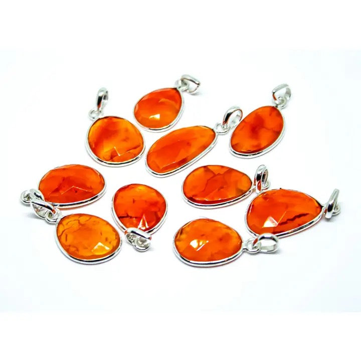 Pendant Carnelian Faceted