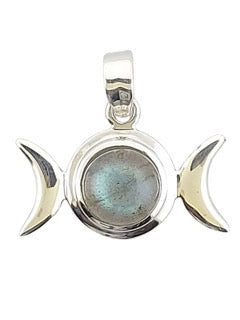 Pendant Labradorite Triple Moon