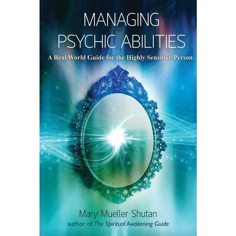 Book cover of 'Managing Psychic Abilities' with a mystical design and title text.