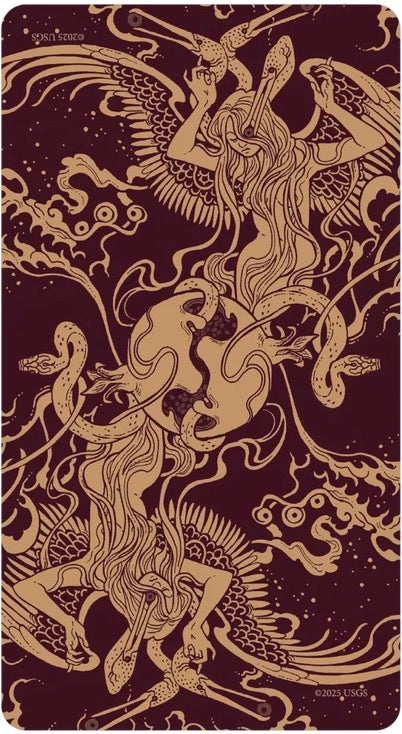 Decorative notebook cover with intricate gold designs on a dark background