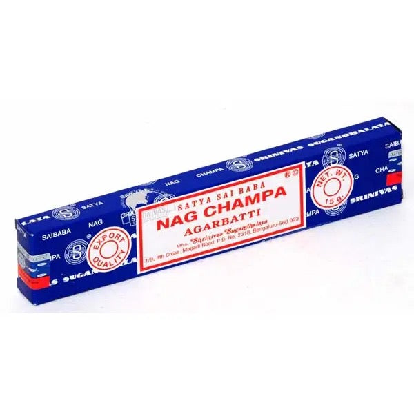 Incense Stick Nag Champa 15g box blue red