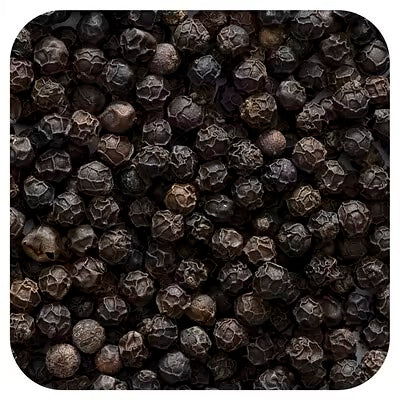 Close-up of black peppercorns