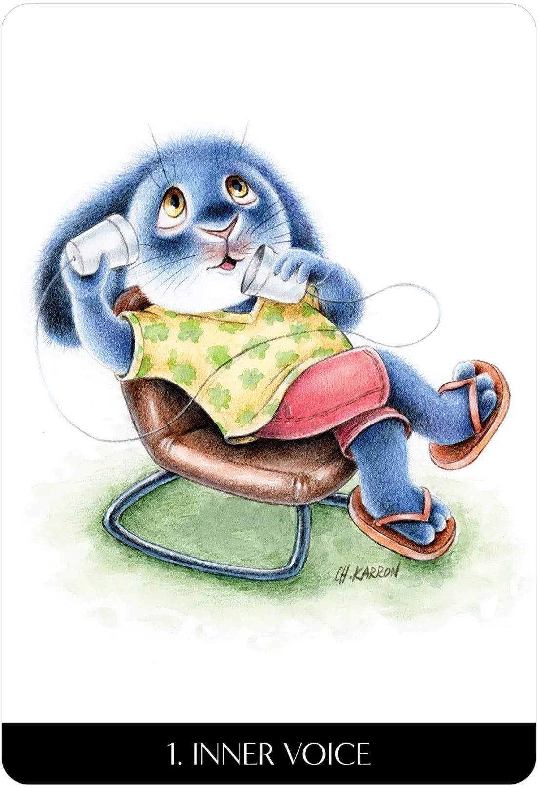 Cartoon character sitting in a chair with a phone to its ear, labeled 'Inner Voice'.