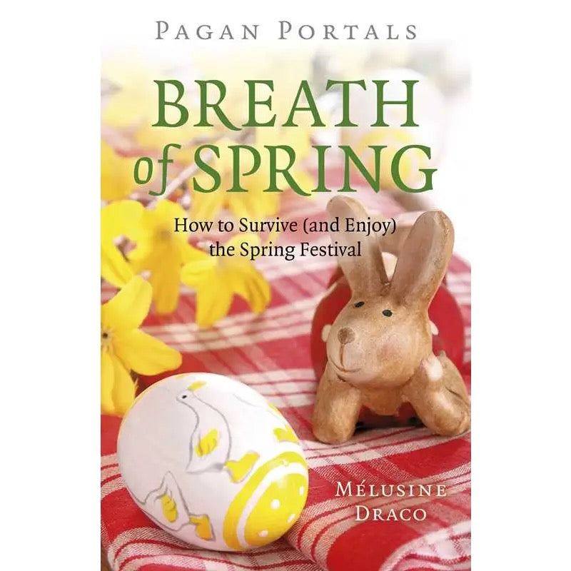 Book cover of 'Breath of Spring' with Easter elements on a white background