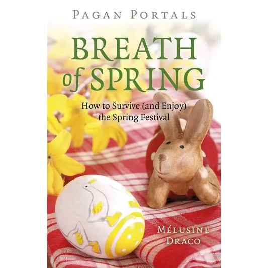 Book cover of 'Breath of Spring' with Easter elements on a white background
