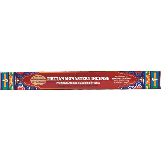 Tibetan monastery incense packaging on a white background