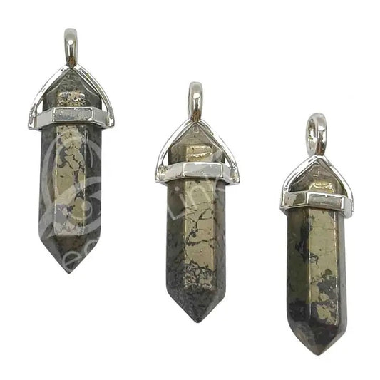 Pendant Pyrite Point on a white background