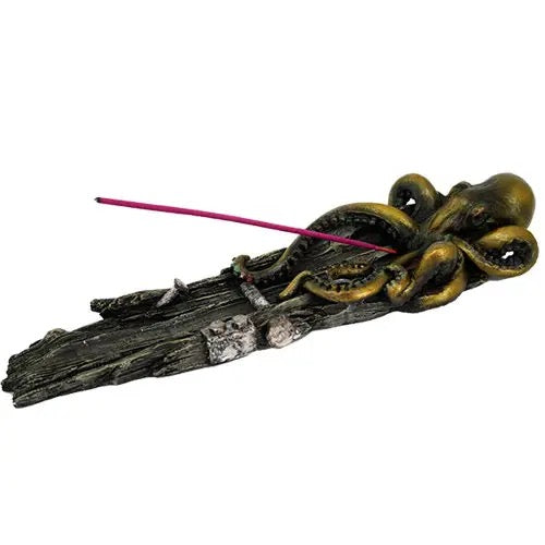 Incense holder with octopus design on a white background
