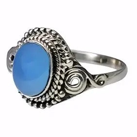 Ring Chalcedony Blue