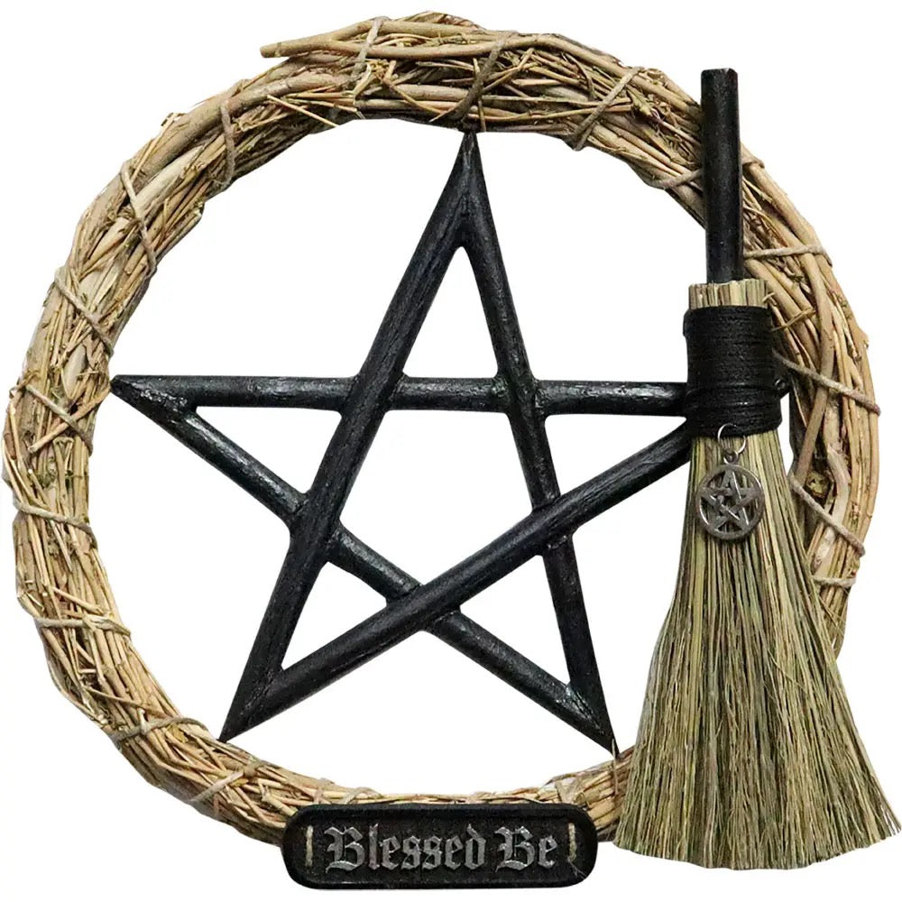 Wreath Pentacle with Broom