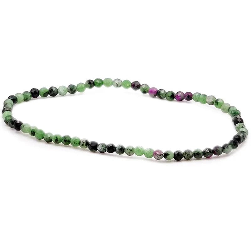 Bracelet Ruby & Zoisite Faceted 3mm