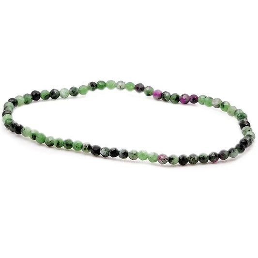 Bracelet Ruby & Zoisite Faceted 3mm