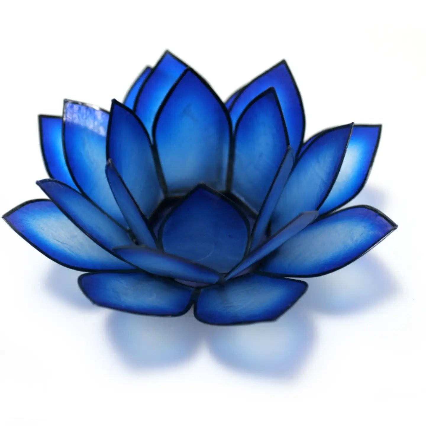 Candle Holder Lotus Blue Lagoon