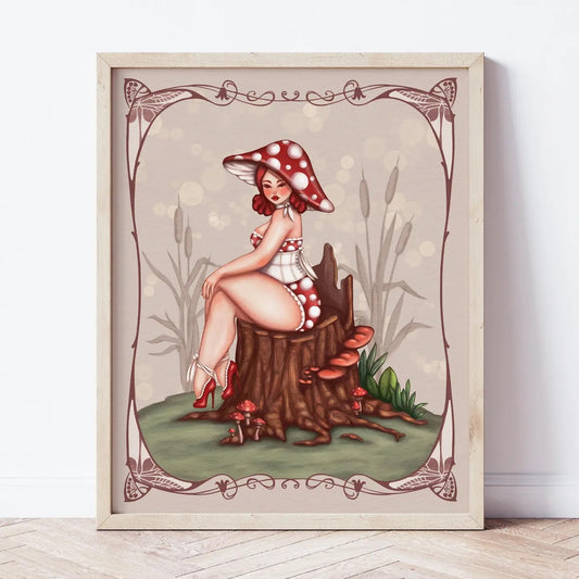 Print Victoria Fae Mushroom