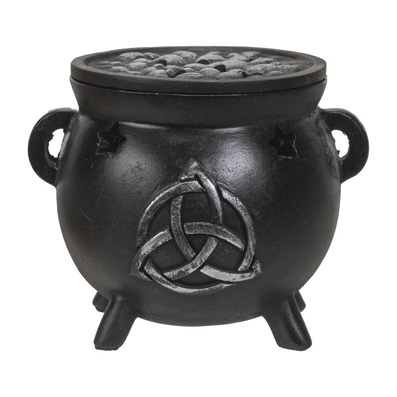 Incense Holder Cauldron Triquetra