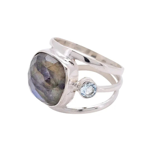 Ring Labradorite Faceted