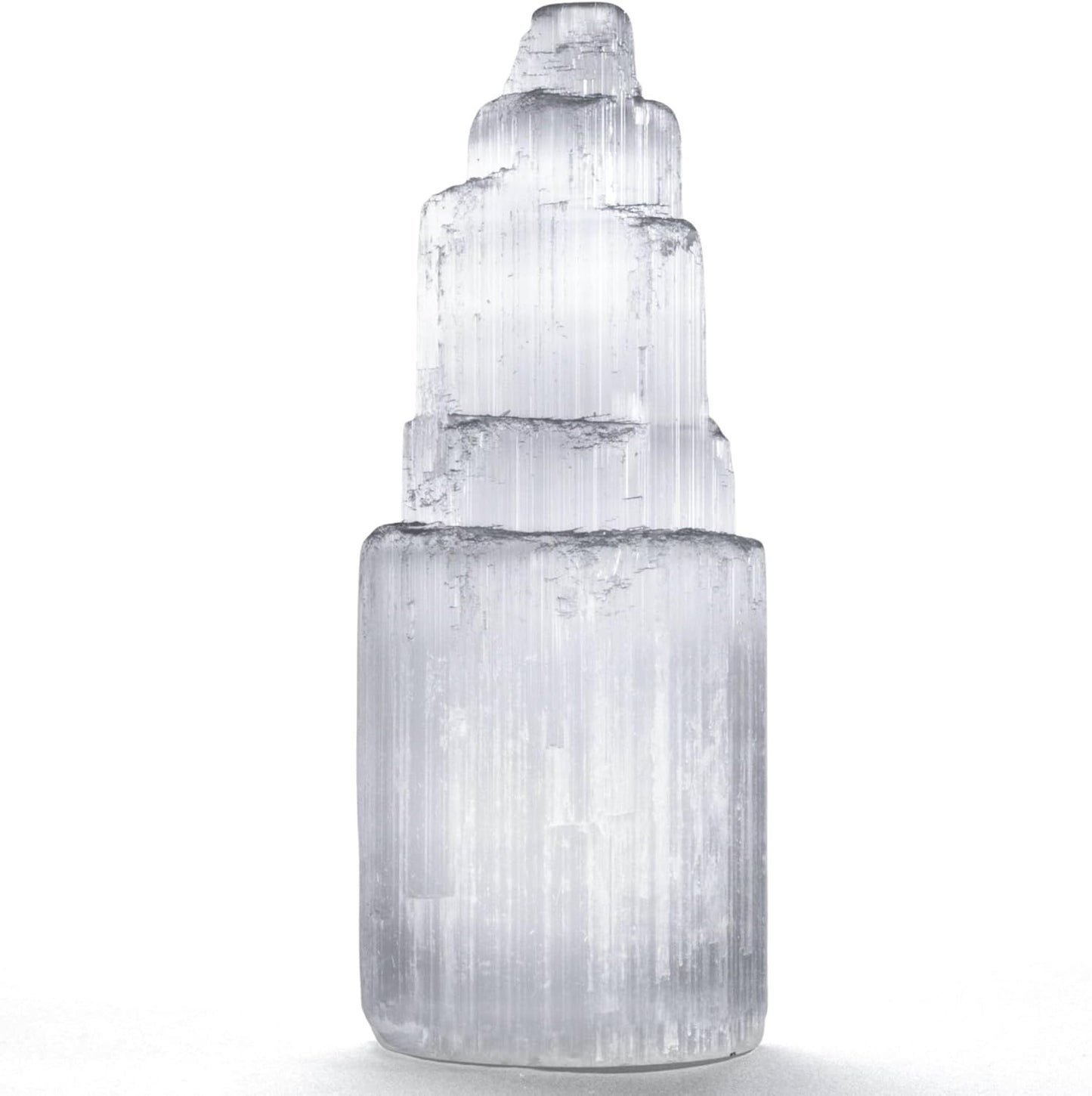 Crystal tower on a white background