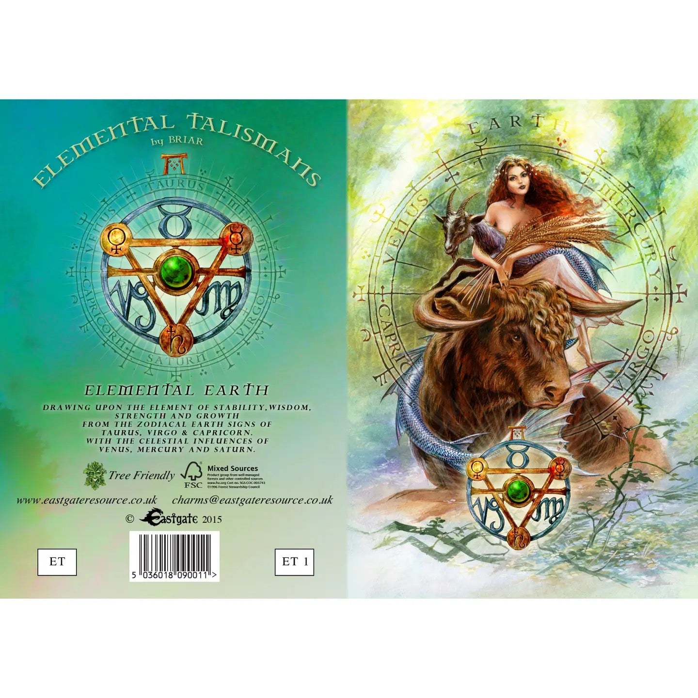 Pendant Elemental Earth Talisman Card