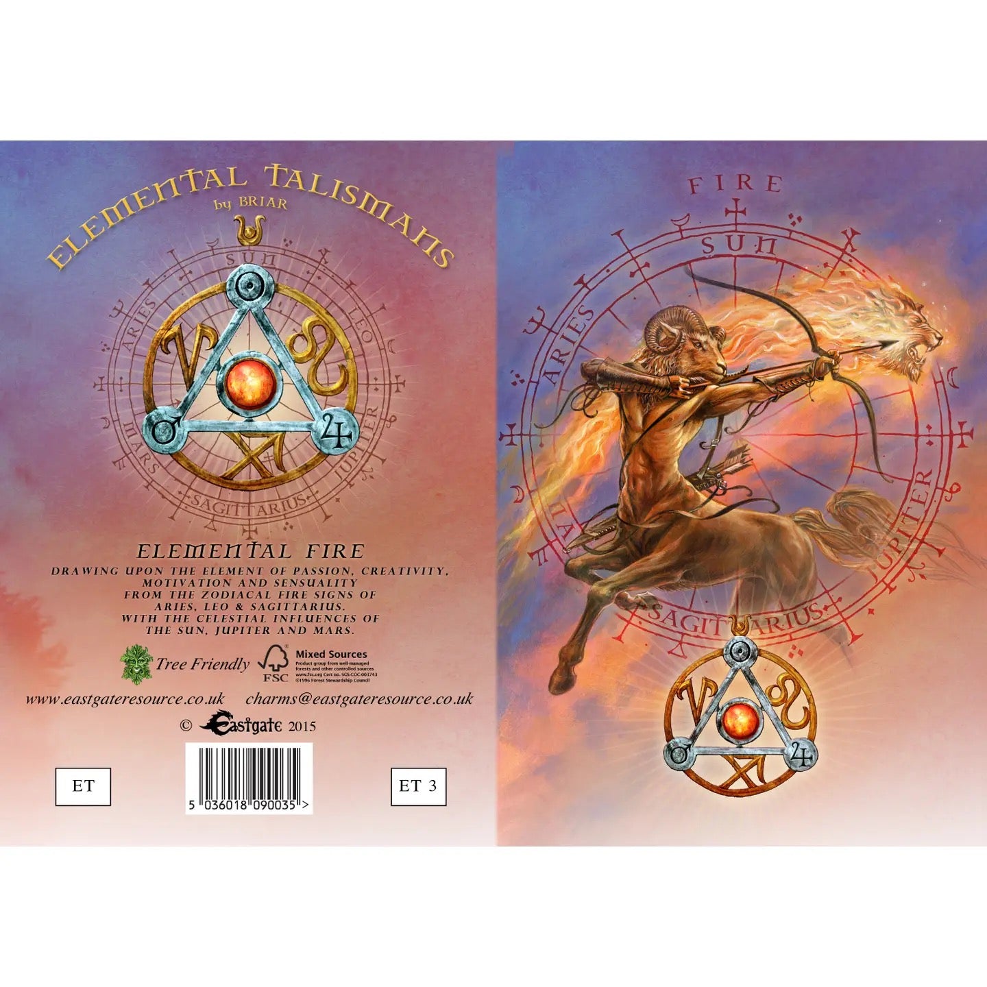 Pendant Elemental Fire Talisman Card